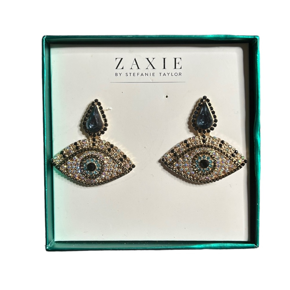 COPY - NEW Zaxie By Stephanie Taylor evil eye jeweled earrings